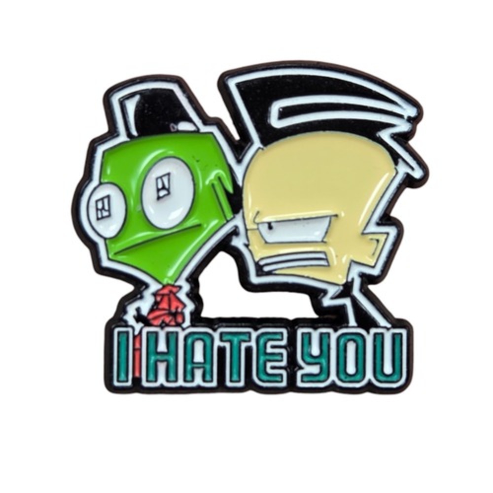 Nickelodeon Invader Zim And Dib I Hate You Enamel Pin